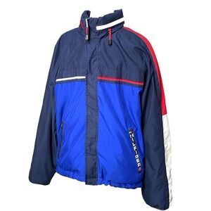 Tommy Hilfiger COLD STOP Fleece Lined Coat USA Colorblock 90s Men’s Sz L